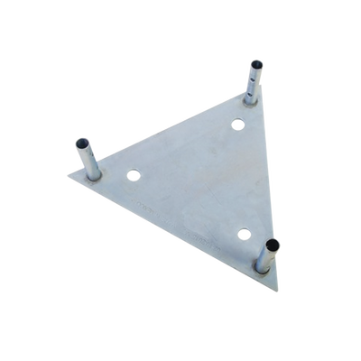 Base para Tramo STZ60G con Placa 1/2, Niple de 3/4, Galvanizado por Inmersión en Caliente.