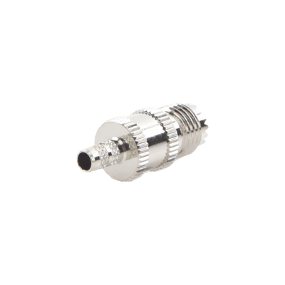 [RFU-601-1] Conector Mini UHF Hembra de Anillo Plegable en Cables RG-58/U, RG-142/U, Níquel/ Plata/ Delrin.