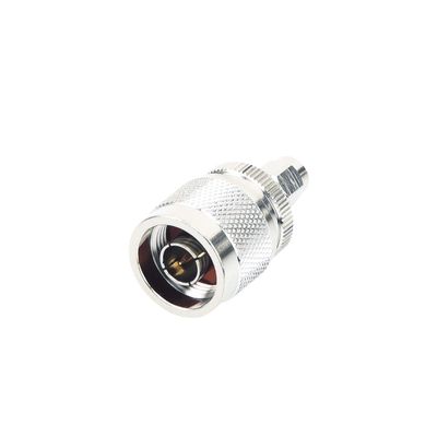 [RP-3453] Adaptador en Línea, de Conector SMA Macho Inverso a N Macho, Níquel/ Oro/ Teflón.