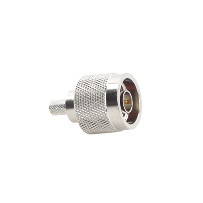 Conector N Macho, Anillo Plegable y Pin Cautivo para RG-8/X, 9258, LMR-240, Níquel/ Oro/ Teflón.
