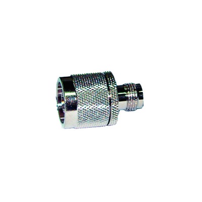 [RFT-1233] Adaptador en Línea de Conector TNC Hembra a N Macho, Níquel/ Oro/ Teflón.