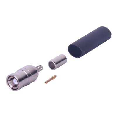[RSB-4000-B-03] Conector SMB Macho de Anillo Plegable (PIN Hembra) para Cables RG-174/U, 8216, Niquel/Oro/Teflón.