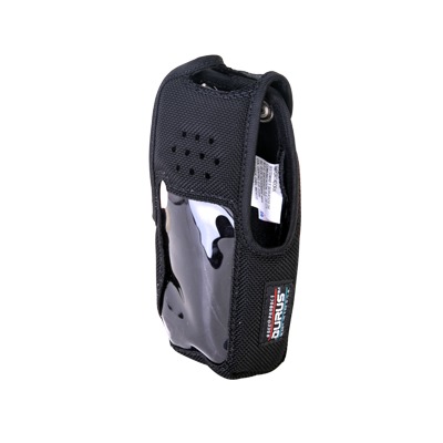 [2806-BC] Funda de Nylon, clip metálico /cinto, capuchón con broches /botones y visor frontal para NX-410K2 y NX-411K2.