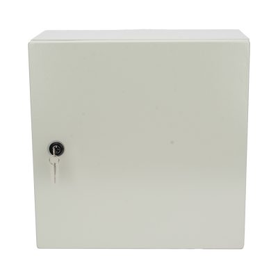 [PST404020AR] Gabinete de Acero IP66 Uso en Intemperie (400 x 400 x 200 mm) con Placa Trasera Interior de Metal y Compuerta Inferior Atornillable (Incluye Chapa y Llave PST407)