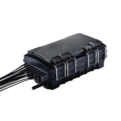 [FDP-420E-16] Caja de Distribución de Fibra Óptica para 24 Empalmes, con 16 acopladores SC/APC simplex, Exterior IP65, Color Negro