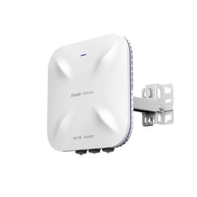 [RG-RAP6260(H)] Punto de Acceso Mesh Wi-Fi 6 Industrial para Exterior Omnidireccional 5.95Gbps, MU-MIMO 4x4, 360°, Filtros Anti Interferencia y Auto Optimización con IA, puerto eth 2.5G y SFP