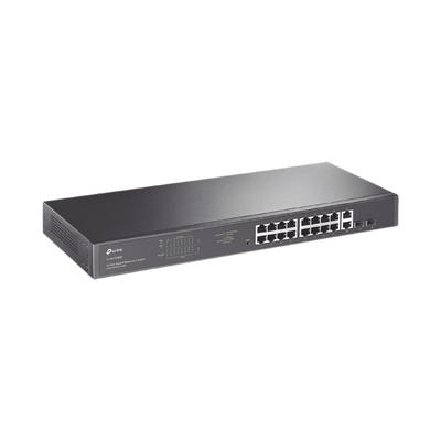 [TL-SG1218MP] Switch no administrable de 16 puertos 10/100/1000Mbps y PoE af/at, 2 puertos SFP hasta 250W.