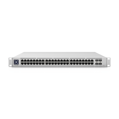 [USW-ENTERPRISE-48-POE] UniFi Switch Enterprise administrable capa 3, 48 puertos 2.5GbE RJ45 POE+, 4 puertos 10G SFP+, 720W, con pantalla táctil de 1.3