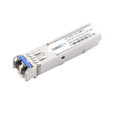 [LP-SFP-1G-SM-3] Transceptor Óptico SFP (Mini-Gbic) / Monomodo 1310 nm / 1.25 Gbps / 1000BASE / Conectores LC/UPC Dúplex / DDM / Hasta 3 km