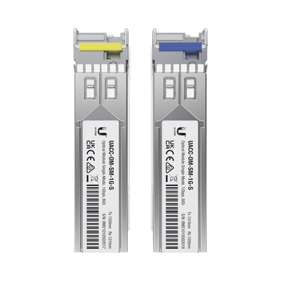 UFiber Módulo SFP, transceptor MiniGibic MonoModo 1 Gbps, distancia 3km, Simplex, un conector LC, incluye 2 tranceptores