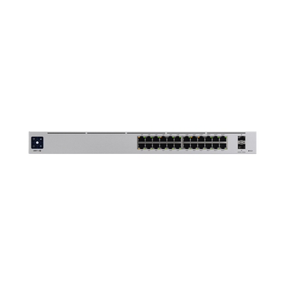 [USW-PRO-24-POE] UniFi Switch USW-Pro-24-POE Gen2, con funciones capa 3, de 24 puertos PoE 802.3at/bt + 2 puertos 1/10G SFP+, 400W, pantalla informativa