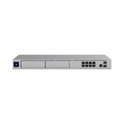[UDM-PRO-MAX] UniFi Dream Machine Pro Max – Cloud Gateway Empresarial con Soporte para 150 Dispositivos y 2000 Clientes, 5 Gbps de Ruteo con IDS/IPS, 2 Bahías para HDD 3.5”, SSD Interno de 128 GB, Failover, Balanceo de Carga y VPN/SD-WAN