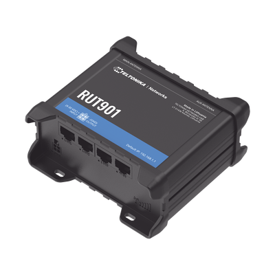 Router Industrial LTE 4G / 150 Mbps Cat 4 / 4 Puertos Ethernet / WiFi 2.4 GHz / Doble SIM / Montaje DIN / -40°C a 75°C