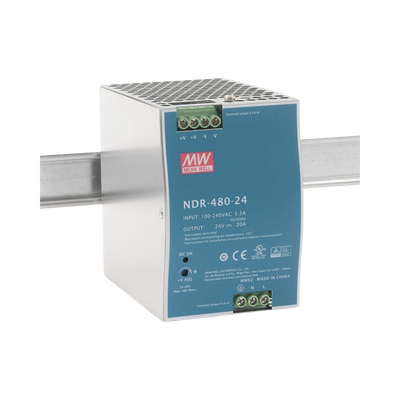 Fuente de poder industrial para riel DIN / 480W / 24Vcc / 20A / Entrada: 100-240Vca