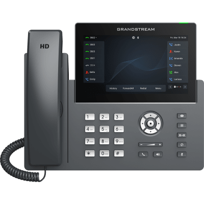[GRP2670] Teléfono IP Wi-Fi, Grado Operador, 12 líneas SIP con 6 cuentas, pantalla táctil 7, puertos Gigabit, Bluetooth, PoE, codec Opus, IPV4/IPV6 con gestión en la nube GDMS