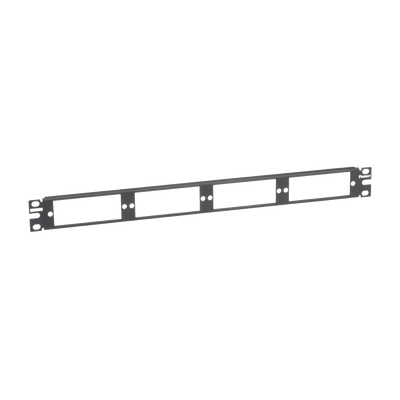 [CFAPPBL1] Patch Panel de Fibra Óptica, Para 4 Placas Acopladoras FAP o FMP, Color Negro, 1UR
