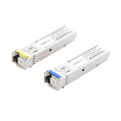 [LP-SFP-BD-1G-5] Transceptores Ópticos Bidireccionales SFP (Mini-Gbic) / Monomodo 1310 & 1550 nm / 1.25 Gbps / 1000BASE-BX / Conector LC/UPC Simplex / DDM / Hasta 5 km / 2 Piezas
