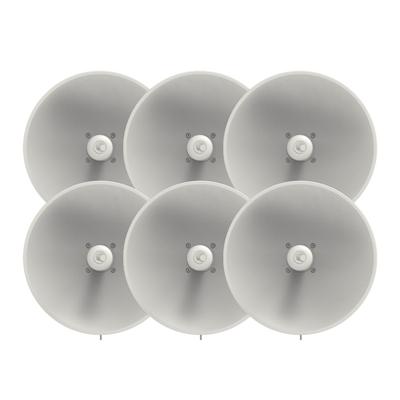 [FORCE-300-25L-6-PACK] Paquete de 6 ePMP Force 300-25L para zonas con alta interferencia, hasta 400+ Mbps, 4910 - 6200 MHz, 802.11 AC Wave2, Antena de 25 dBi, baja latencia