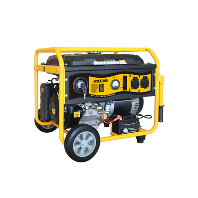 [EPGEN7000] Generador a Gasolina / Planta de Emergencia de 6.5KW, 220Vac 2 Fases, Jaula con Ruedas para Fácil Traslado y Encendido Electrónico