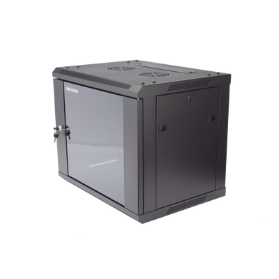 [DS-XS6409-S/B] Gabinete para Montaje en Pared - Piso / Puerta de Cristal Templado / Cuerpo Fijo / 9 Unidades de Rack / 19 / Fabricado en Acero