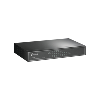 [TL-SG1008P] Switch Gigabit PoE+ no administrable de 8 puertos 10/100/1000 Mbps, solo 4 puertos PoE, para escritorio