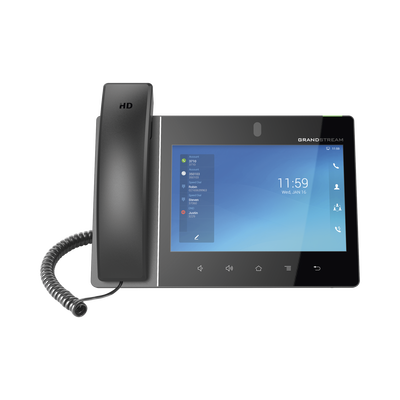 Teléfono IP Android 11, 16 líneas SIP con 16 cuentas, pantalla táctil 8, puertos Gigabit, Wi-Fi, Bluetooth, PoE, codec Opus, IPV4/IPV6 con gestión en la nube GDMS