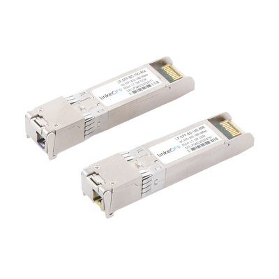 [LP-SFP-BD-10G-80] Transceptores Ópticos Bidireccionales SFP+ (Mini-Gbic) / Monomodo 1490 & 1550 nm / 10 Gbps / 10GBASE-BX / Conector LC/UPC Simplex / DDM / Hasta 80 km / 2 Piezas