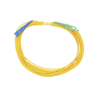 [LP-FO-SCU-SCA-05] Jumper de Fibra Óptica Monomodo SC/UPC - SC/APC Simplex, Color Amarillo 5 Metros (16.40 Pies)