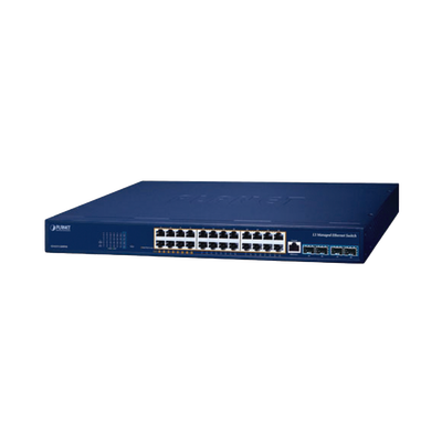 [GS-6311-24HP4X] Switch PoE Administrable Capa 3, 24 Puertos Gigabit, Hasta 480 W, 8 Puertos 802.3bt, 16 Puertos 802.3at, 4 Puertos SFP 10G