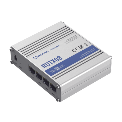 [RUTX08] Router Industrial Ethernet VPN / 4 Puertos Gigabit / Quad-Core 717 MHz / 256 MB RAM / RMS / -40°C a 75°C