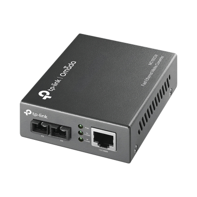 [MC100CM] Convertidor Fibra Óptica Multimodo / 1 Puerto RJ45 10/100 Mbps / Puerto Fibra Óptica SC 100 Mbps / Hasta 2 Km / Plug and Play