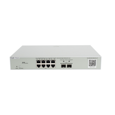 [RG-NBS5300-8MG2XS-UP] Switch Multi-Gigabit PoE++ 370W 802.3bt Capa 3 Administrable Cloud, Diseñado Para Access Points WiFi 6/7
