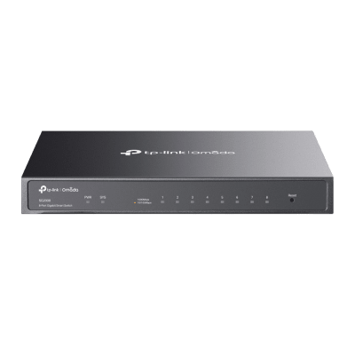 [TL-SG2008] Switch Administrado Gigabit 8 Puertos / Omada SDN / 16 Gbps Capacidad Switching / Gestión Cloud y Local / VLAN / QoS / ACL / Sin Ventiladores / Montaje Pared-Escritorio