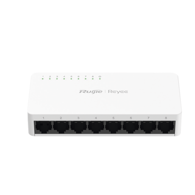 [RG-ES08G-L] Switch no administrable, Visible en la Topología de la Nube, con 8 puertos Gigabit 1G