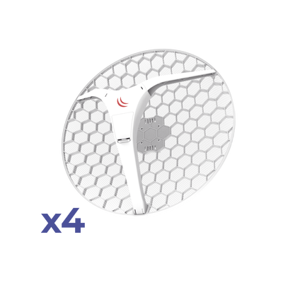 [RBLHGG-5ACD-XL4PACK] (LHG XL 5 ac 4 Pack) CPE y PtP en 5GHz 802.11 a/n/ac con Antena de Rejilla de 27dBi. Ahora con Más Velocidad y Mayor Distancia