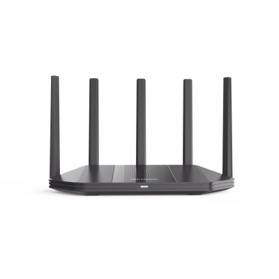 Router Inalámbrico / Wifi 6 / Hasta 1800 Mbps / MESH / Doble Banda AC (2.4 GHz y 5 GHz) / 4 Puertos 1000 Mbps / 5 Antenas Omnidireccional / Interior / Beamforming Optimizado / Administración Gratuita desde la Nube