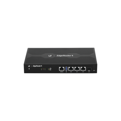 [ER-4] EdgeRouter 4, con 3 puertos 10/100/1000 Mbps + 1 puerto SFP, con funciones avanzadas de ruteo