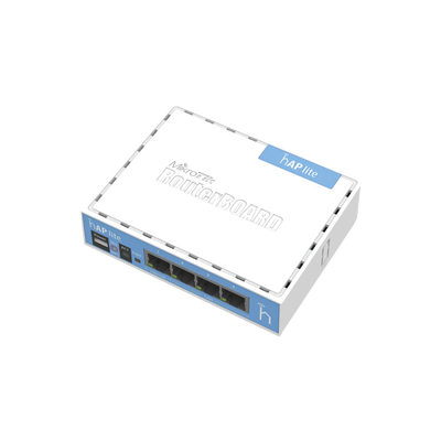 [RB941-2ND] (hAP Lite) 4 Puertos Fast Ethernet y Wi-Fi 2.4 GHz 802.11 b/g/n