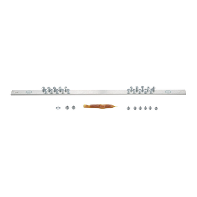[RGRB19U] Barra de Conexión a Tierra, Para Rack de 19, Con 20 Orificios Para Conexión Rápida de Equipos, Incluye 20 Tornillos # 12-24 x 1/2 Instalados