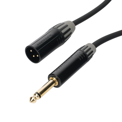 Cable de Audio | XLR 3 Polos Macho a Plug 1/4 in mono | Conector Seetronic Serie M SCMF3 - MP2X | Longitud 3m