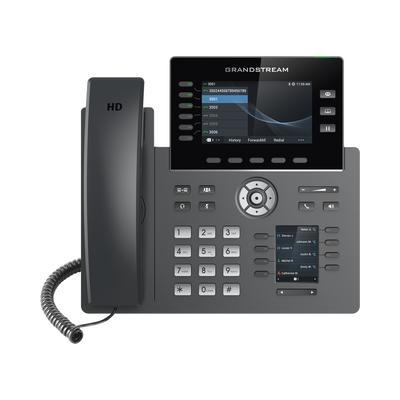 [GRP-2616] Teléfono IP Wi-Fi, Grado Operador, 6 líneas SIP con 6 cuentas, pantalla a color 4.3, puertos Gigabit, Bluetooth, PoE, codec Opus, IPV4/IPV6 con gestión en la nube GDMS