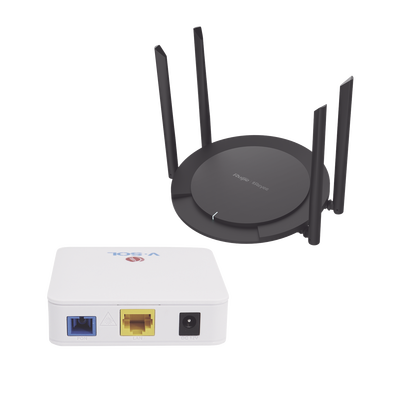 [KIT2-VPON-WIFI] Kit 2 ONU Bridge V-Sol, Dual GPON/EPON con Router Home Wi-Fi Ideal para distribuciones WISP de mayor cobertura Wi-Fi en Hogares y Oficinas