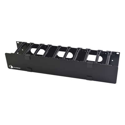 [HCM-4-2U] Organizador de Cable Horizontal RouteIT, Sencillo, Para Rack de 19in, 4in de profundidad, 2UR