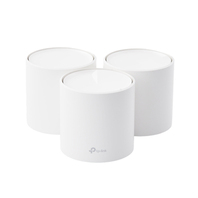 [DECOX20-3PACK] Kit 3 Routers Inalámbricos MESH Interior para Hogar / Doble Banda Wi-Fi 6 AX1800 Mbps / 2 Puerto Gigabit WAN/LAN / 2 Antenas Internas / Administración Mediante la App Deco (iOS, Android) / Protección HomeShield