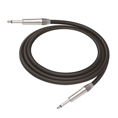 [CGT-PM-PM-L-5M] Cable de Audio | Plug 1/4 in a Plug 1/4 in Mono | Carcasa Cromada | Conectores Seetronic | Ideal para Instrumentos | Longitud 5m