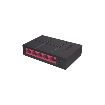 [MS105G] Switch NO Administrable / Para escritorio / Carcasa de Plástico / 5 puertos 10/100/1000 Mbps / Diseño Compacto / Plug and Play