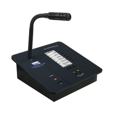 [1211M] CONSOLA DE AVISOS MULTIZONA IP CON DISPLAY, MICRÓFONO Y GRABADOR DE MENSAJES