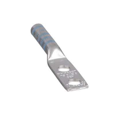 [LCC6-14A-L] Zapata de compresión LCC6-14A-L para cal. 6 Awg, Doble barreno para tornillo prisionero de 1/4, Espaciado de orificio 16mm, 1 Pz
