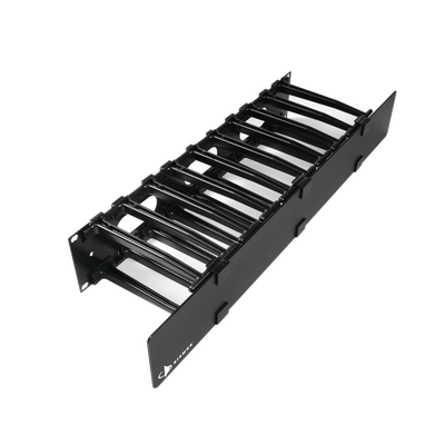 [HCM-6-2U] Organizador de Cable Horizontal RouteIT, Sencillo, Para Rack de 19in, 6in de profundidad, 2UR