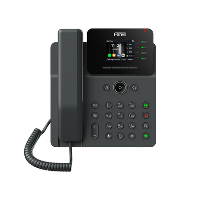 Teléfono IP Wi-Fi Empresarial,Bluetooth, 4 líneas SIP, pantalla a color 2.4, PoE, puertos Gigabit, conferencia local de 6 vías.